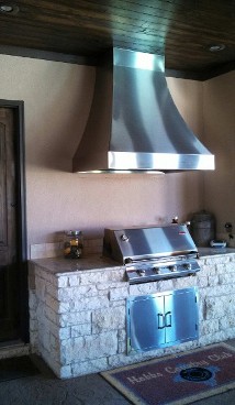 Custom Kitchen with Steel Air Vent